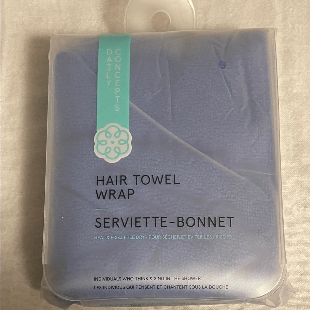 Daily Concepts Blue Hair Towel Wrap